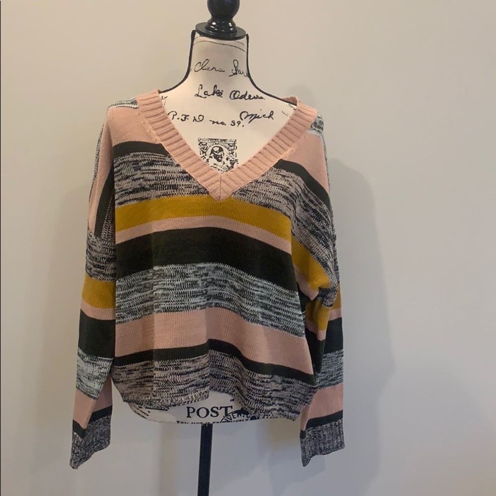 Brand New VICI Crop V-Neck Sweater